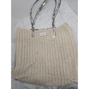 New BohoVictoria's Secret Paradise Beach Large Woven Straw Tote Bag Indie Hippy